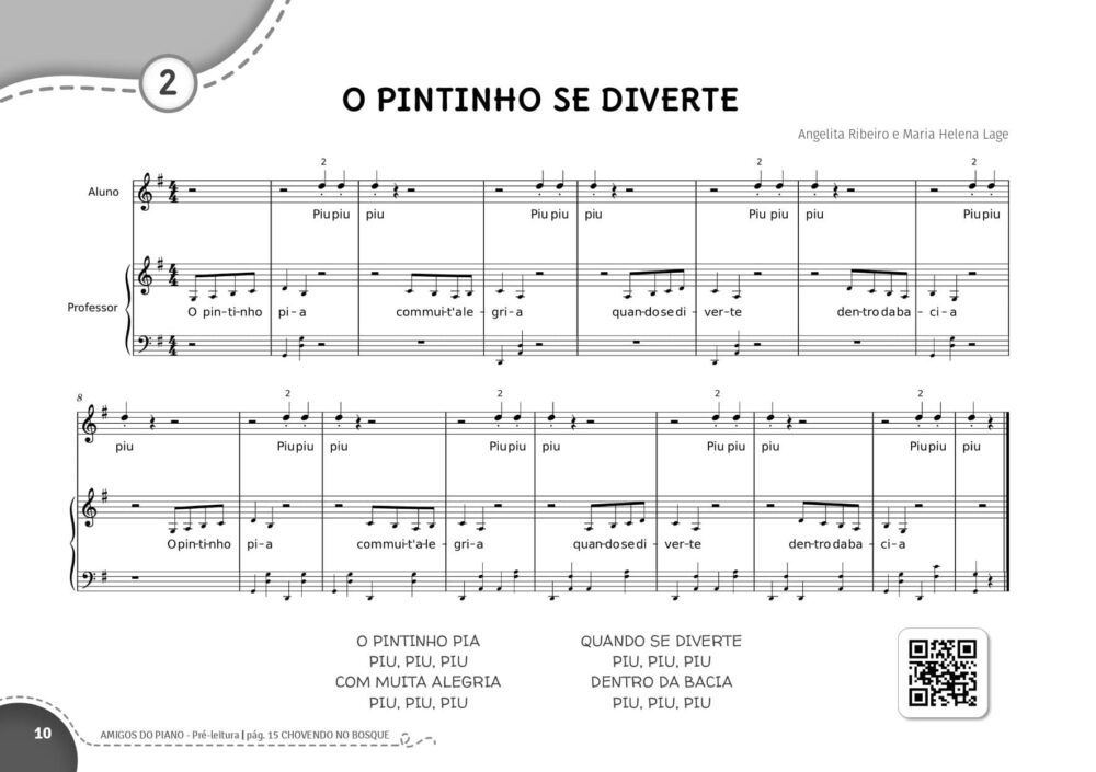 Caderno de Repertório e Atividades Parte 1 - Amigos do Piano Pré-leitura - Imagem 5