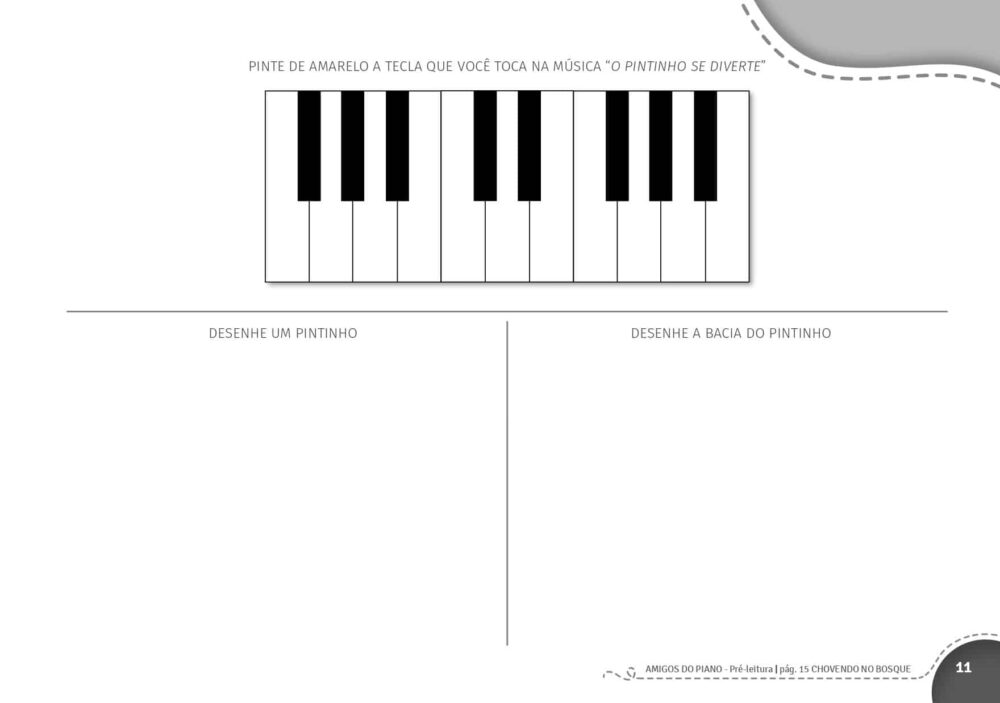 Caderno de Repertório e Atividades Parte 1 - Amigos do Piano Pré-leitura - Imagem 4