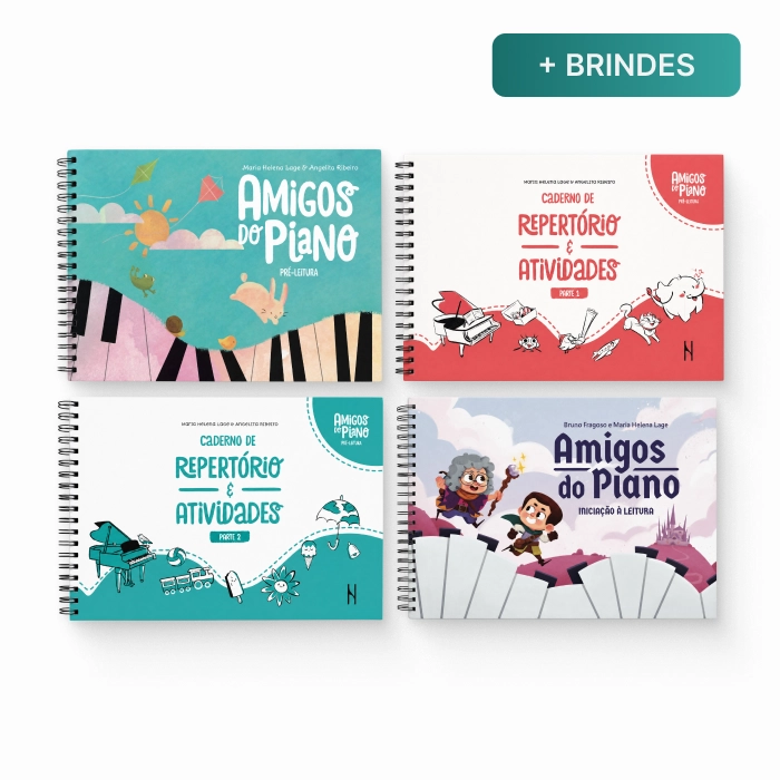 Kit 4 livros Coleção completa – Amigos do Piano - Imagem 1